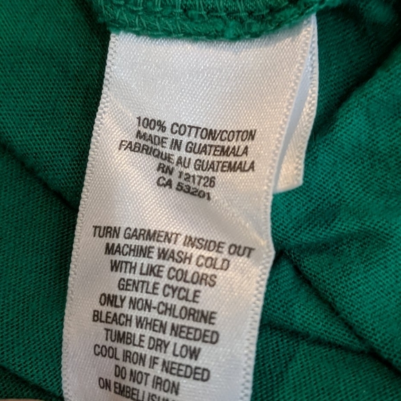 Aeropostale T-shirt Green White Sparkly Medium - Picture 7 of 7